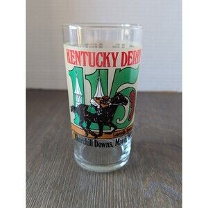 Vintage Souvenir Glass Kentucky Derby Triple Crown Winners Louisville May 6 1989